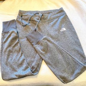 The North Face gray fleece-lined joggers